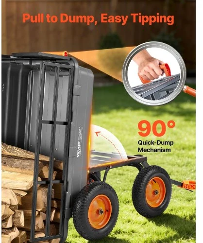 Koduva VEVOR sodo vežimėlis su išvertimo funkcija, 680 kg, 15 kub. pėdų, modelis TC4283