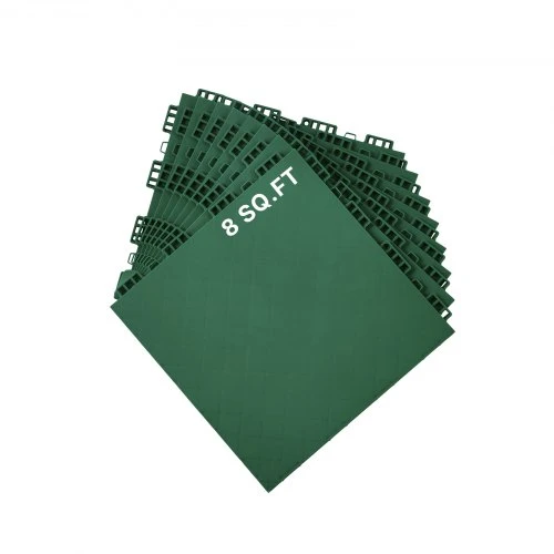 VEVOR Sportinės grindų plytelės, žalios, 8 vnt., 315 x 315 x 16 mm