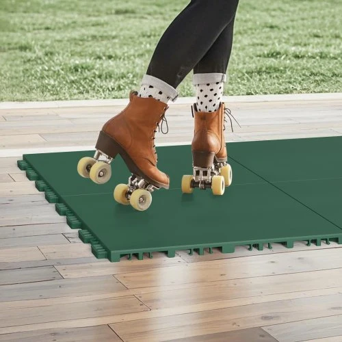 VEVOR Sportinės grindų plytelės, žalios, 8 vnt., 315 x 315 x 16 mm