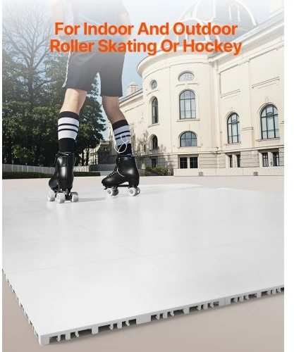 VEVOR Sportinių grindų plytelės ledo ritulio treniruotėms, 15 vnt., 315 x 315 x 16 mm, pelenų pilka