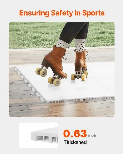 VEVOR Sportinių grindų plytelės ledo ritulio treniruotėms, 15 vnt., 315 x 315 x 16 mm, pelenų pilka