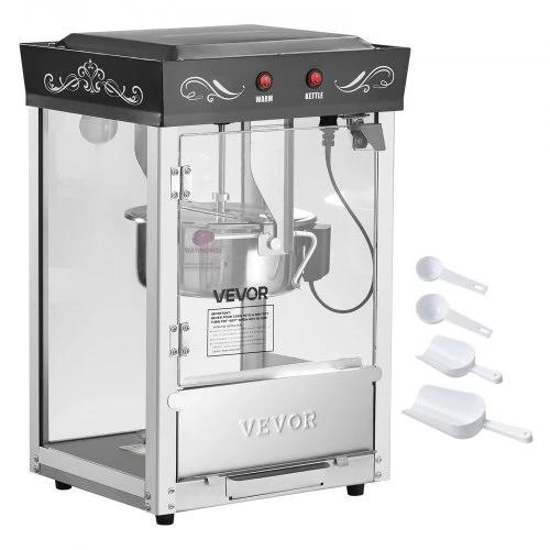 VEVOR Spragėsių aparatas, 0,2kg nerūdijančio plieno katilas, 800 W, stalinis, juodas