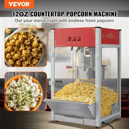 VEVOR Spragėsių aparatas, 1440 W, 12 oz katilas, raudonas