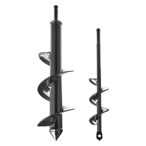 Koduva VEVOR sraigtiniai grąžtai sodinimui, 2 vnt., 40 x 220 mm ir 80 x 300 mm, juodi