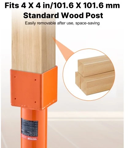 Koduva VEVOR sraigtinis atraminis stulpas 4" x 4", 13,2"–18,7", reguliuojamas