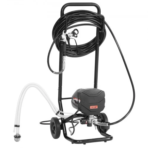 Koduva VEVOR stacionarus beorinis dažų purkštuvas, 650 W, 3000 PSI, su vežimėliu
