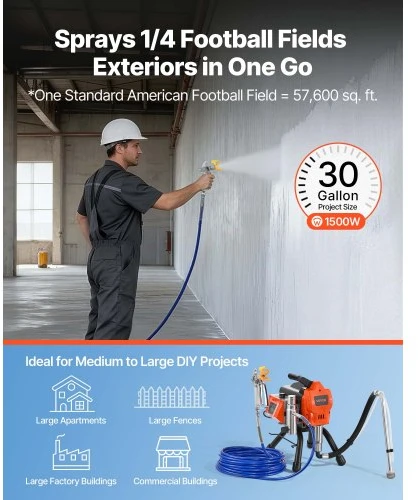 Koduva VEVOR stacionarus beorio dažymo purkštuvas, 1500 W, 3300 PSI