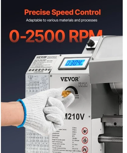 Koduva VEVOR stalinė metalo tekinimo staklės, 550 W