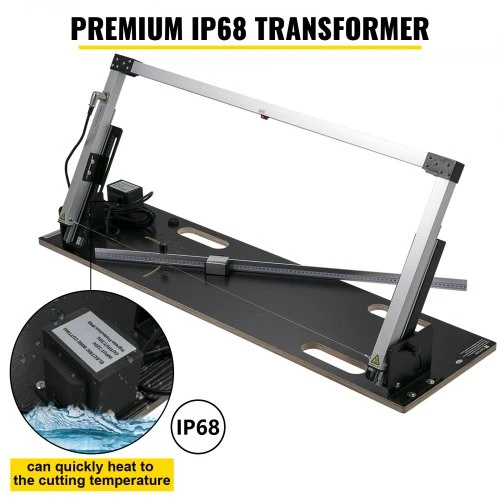 Koduva VEVOR stalinė putplasčio pjovimo mašina, maksimalus pjovimo storis 42 cm, maksimalus pjovimo ilgis 112 cm, 0–90°