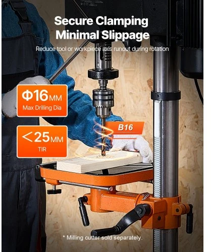 Koduva VEVOR stalinis gręžimo staklės 304,8 mm, 750 W, 340–2200 aps./min., 0–45° pasvirimo stalelis