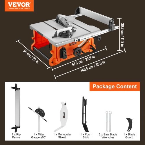 Koduva VEVOR stalinis pjūklas 1800 W, 625 mm pjovimo plotis, 4400 aps./min