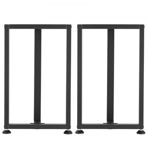 VEVOR Stalų kojos, kvadratinės T formos plieninės, 29,1" x 17,7", juodos, 2 vnt.