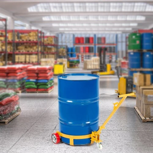 Koduva VEVOR statinės vežimėlis, 208,2 l, 544 kg keliamoji galia, plieno, su reguliuojama rankena ir 3 ratukais