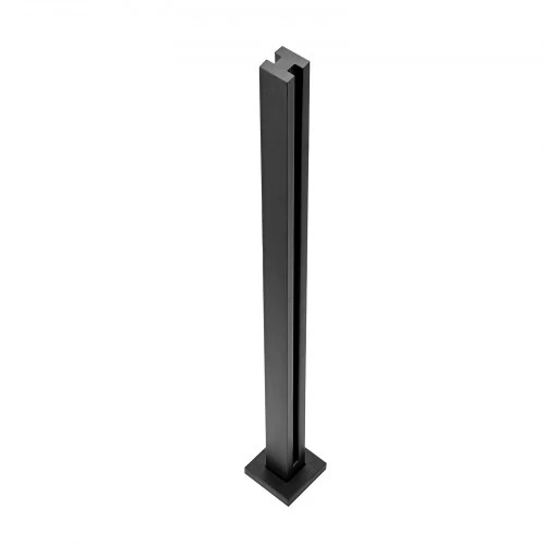 VEVOR Stiklo laikiklis turėklams, 1050 mm, juodas, 10–12 mm grūdintam stiklui