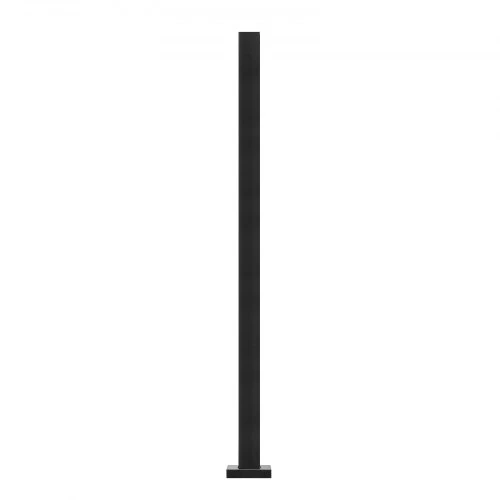 VEVOR Stiklo laikiklis turėklams, 1050 mm, juodas, 10–12 mm grūdintam stiklui