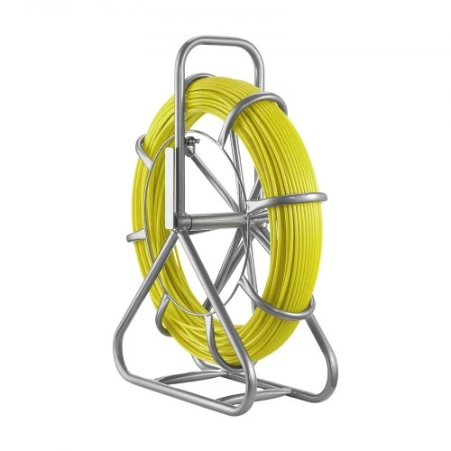 VEVOR Stiklo pluošto kabelio traukimo juosta, 100 m, 6,3 mm, su stovu ir fiksavimo mechanizmu