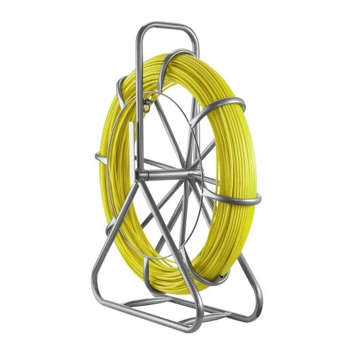 VEVOR Stiklo pluošto kabelio traukimo juosta 152 m, 6,3 mm, su stovu ir fiksavimo mechanizmu