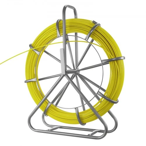 VEVOR Stiklo pluošto kabelio traukimo juosta 152 m, 6,3 mm, su stovu ir fiksavimo mechanizmu