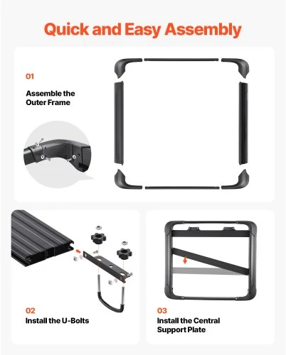 VEVOR Stogo bagažinė, 1216 x 1020 x 142 mm, universali, skirta SUV automobiliams