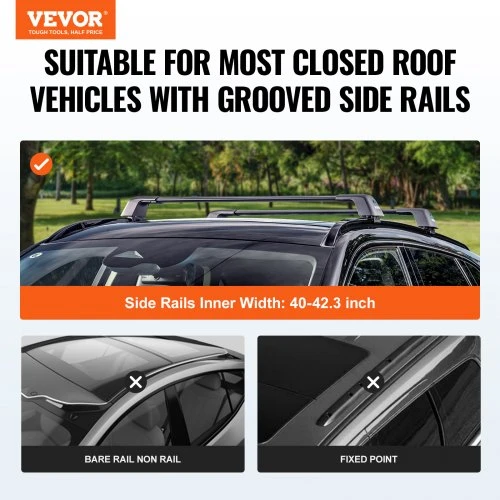 VEVOR Stogo bagažinės skersiniai HJ-RB016-120CM, iki 120,9 cm, 2 vnt.