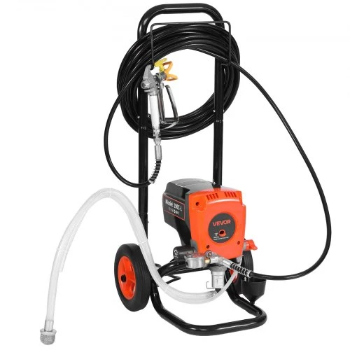 Koduva VEVOR stovinis beorio dažų purkštuvas, 900 W, 3300 PSI, su vežimėliu