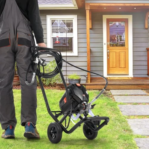 Koduva VEVOR stovinis beorisis dažų purkštuvas su vežimėliu, 750 W, 3000 psi