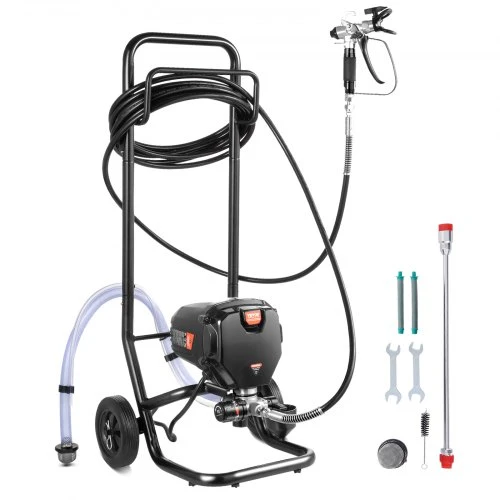 Koduva VEVOR stovinis beorisis dažų purkštuvas su vežimėliu, 750 W, 3000 psi