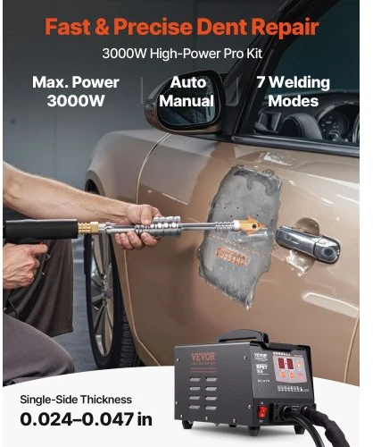 VEVOR Stud welder dent repair kit, 90E, 20.5 x 32 x 25.5 cm