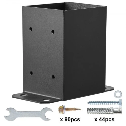 VEVOR Stulpo pagrindas, 10 vnt., 101,6 x 101,6 mm, 91 x 91 mm vidus, matinė juoda