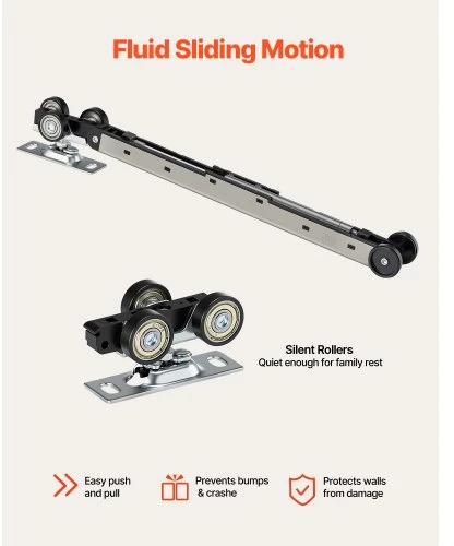 Koduva VEVOR stumdomos durys su matinio stiklo intarpais, 915 x 2035 mm, baltos