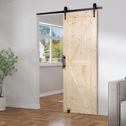 Koduva VEVOR stumdomos tvarto durys, 30 x 84 col., pušies mediena, modelis 30AK