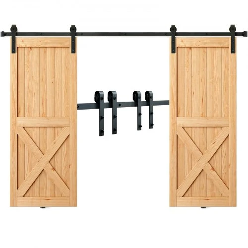VEVOR Stumdomų varstomų durų furnitūros rinkinys, 243,8 cm, 149,7kg, dviguboms durims
