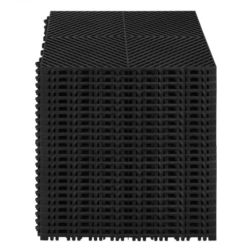 VEVOR Sujungiami drenažo kilimėliai, 24 vnt., juodi, 15,7 x 15,7 col.