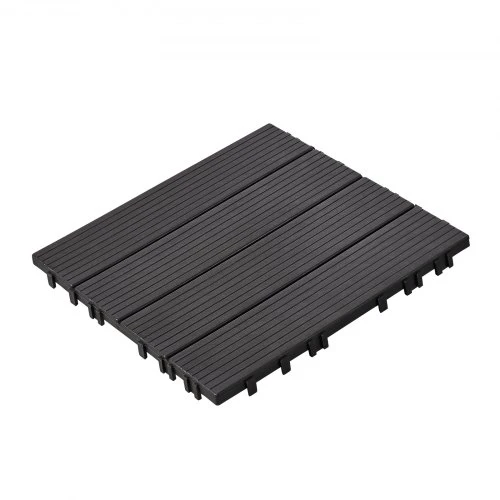 VEVOR Sujungiamos lauko grindų plytelės, 54 vnt., 30 x 30 cm, tamsiai pilkos