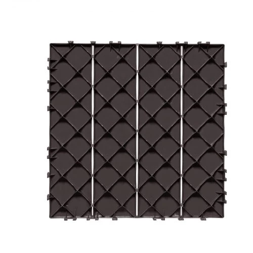VEVOR Sujungiamos terasos plytelės, 10 vnt., 30 x 30 cm, tamsiai rudos