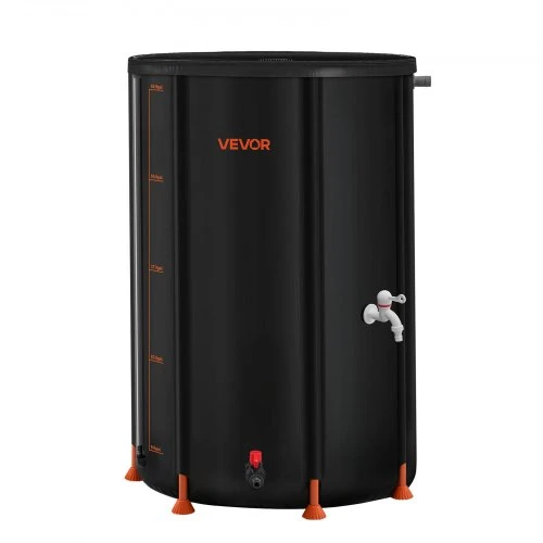 VEVOR Sulankstoma lietaus statinė, 250 l, 500D PVC, juoda