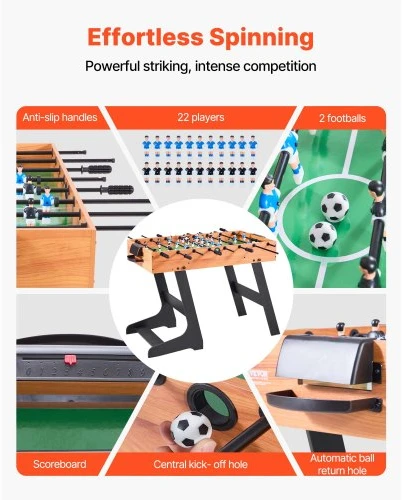 Koduva VEVOR sulankstomas futbolo stalas, 106 cm, SUO-4824F7