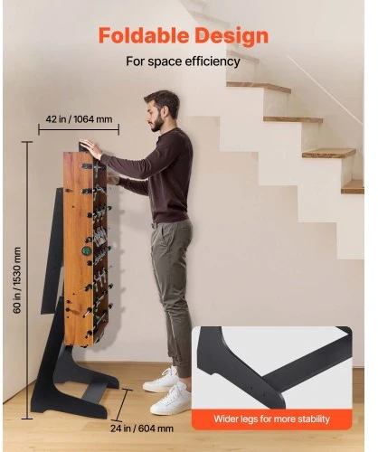 Koduva VEVOR sulankstomas futbolo stalas, 106 cm, SUO-4824F7