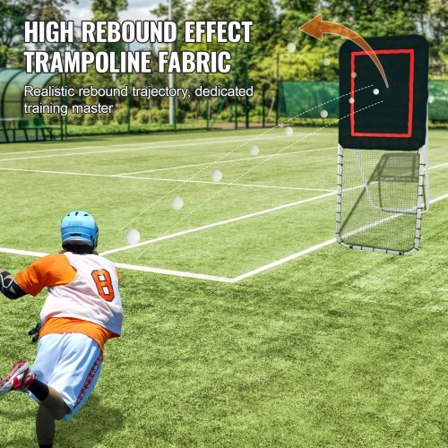 VEVOR Sulankstomas lakroso rebounderis, 3 x 8 pėdų, juodas