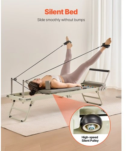 VEVOR Sulankstomas pilates reformeris S1002, 208 x 56 x 72,5 cm