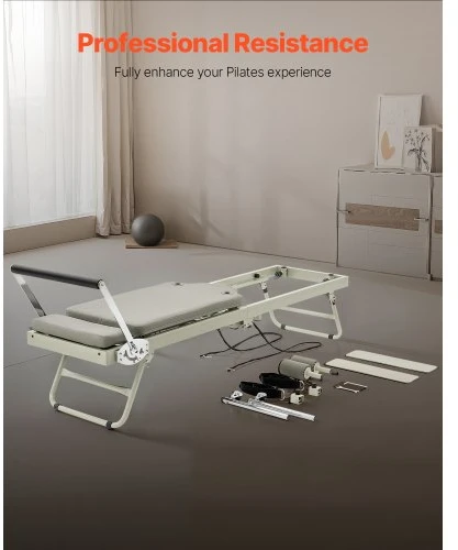 VEVOR Sulankstomas pilates reformeris S1002, 208 x 56 x 72,5 cm