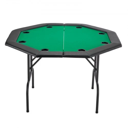 VEVOR Sulankstomas pokerio stalas, 8 žaidėjams, 1220 mm, su paminkštintais kraštais ir puodelių laikikliais
