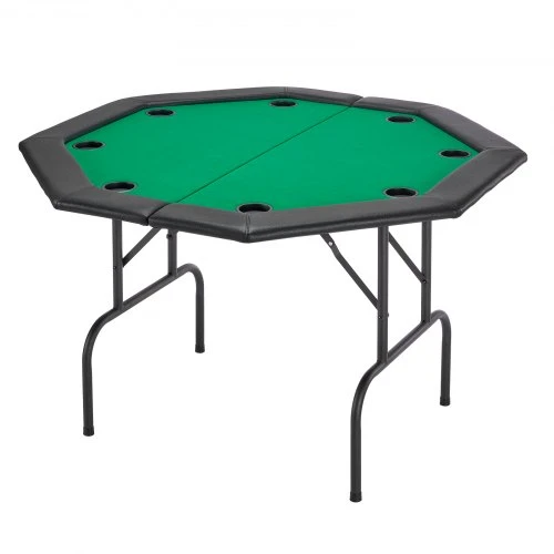 VEVOR Sulankstomas pokerio stalas, 8 žaidėjams, 1220 mm, su paminkštintais kraštais ir puodelių laikikliais