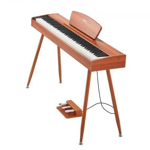 VEVOR Sunkiai pasveriamas skaitmeninis pianinas, 88 klavišai, medžio spalvos