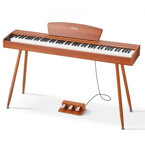 VEVOR Sunkiai pasveriamas skaitmeninis pianinas, 88 klavišai, medžio spalvos