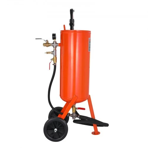VEVOR Sunkus smėliavimo bakas, 37,9 l, 60–110 PSI, su 2 antgaliais ir 2,3 m žarna