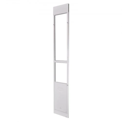 VEVOR Šuns durelės stumdomoms stiklinėms durims, reguliuojamas 2311–2439 mm aukštis, 346 x 600 mm užuolaida