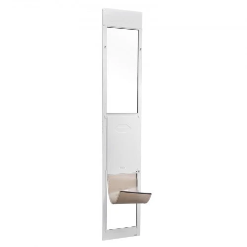 VEVOR Šuns durelės stumdomoms stiklinėms durims, reguliuojamas 2311–2439 mm aukštis, 346 x 600 mm užuolaida