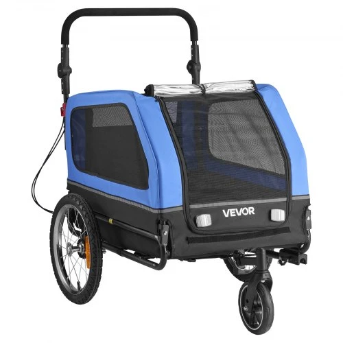 VEVOR Šunų dviračio priekaba 2-in-1, iki 40 kg, vežimėlis ir dviračio transporteris