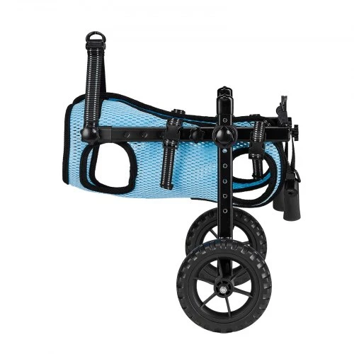 VEVOR Šunų vežimėlis galinėms kojoms, reguliuojamas 2 ratų, mažas, iki 10 kg